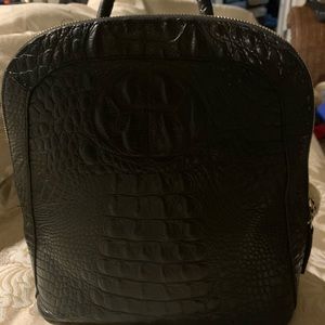 Authentic Brahmin black backpack purse